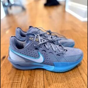 Nike GT Cut 3 Gray and Blue Basketball Sneakers 8.5M/10W